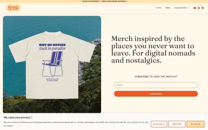Screenshot di amicialsole.com
