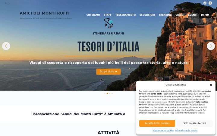 Screenshot of amicideimontiruffi.it