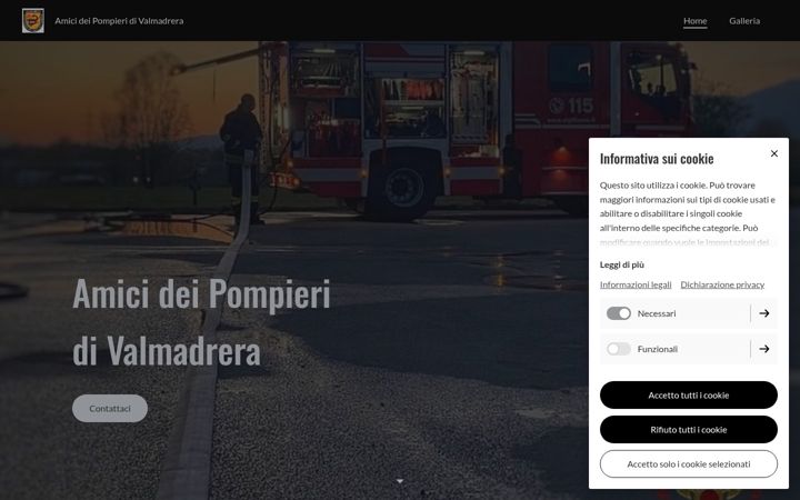 Screenshot of amicideipompierivalmadrera.it