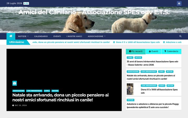 Ekraanipilt saidist amicidelcanilario.com