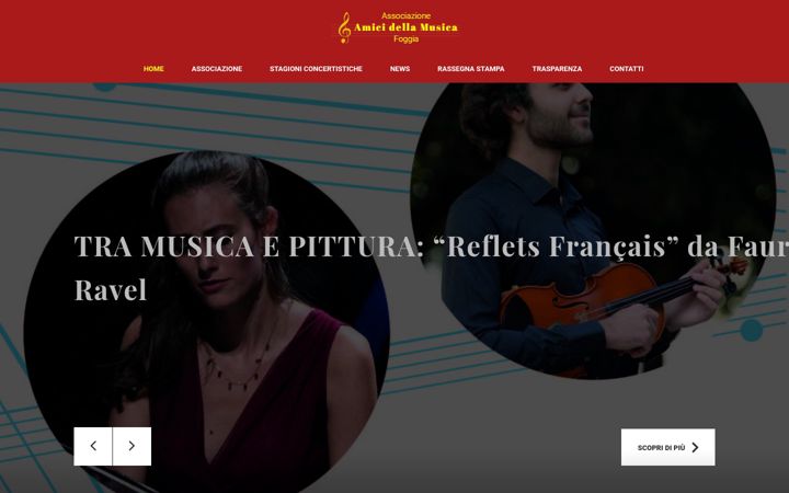 Screenshot of amicidellamusicafoggia.com