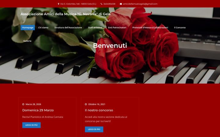 Screenshot of amicidellamusicagela.it