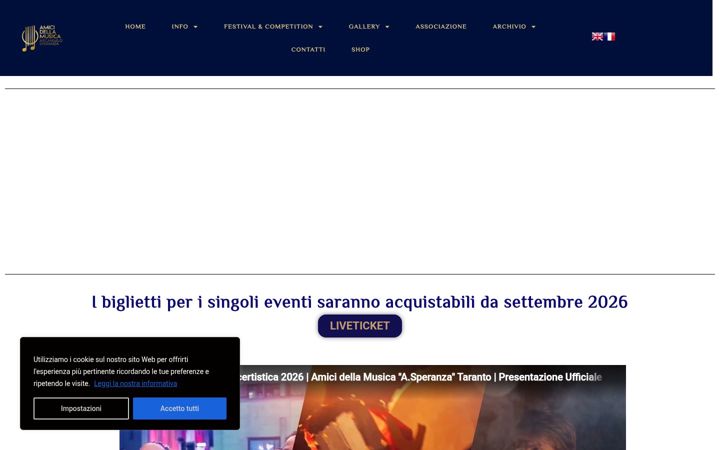 Screenshot stránky amicidellamusicataranto.it