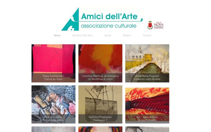 Screenshot of amicidellartenovamilanese.com