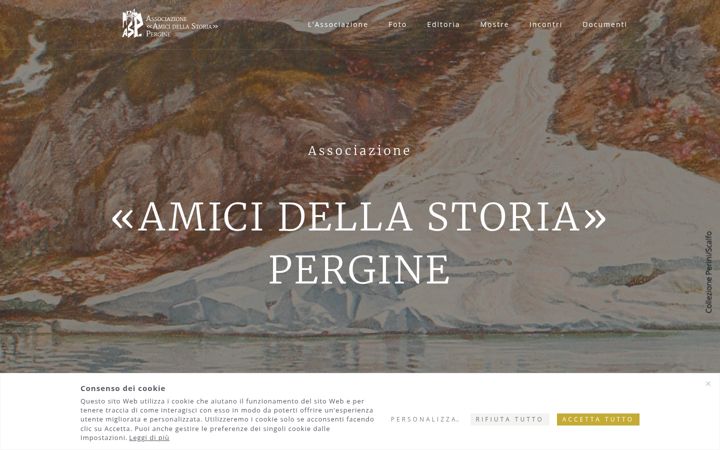 Screenshot stránky amicidellastoriapergine.it