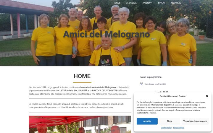 Posnetek zaslona amicidelmelograno.it