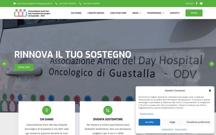 Posnetek zaslona amicidhoguastalla.it