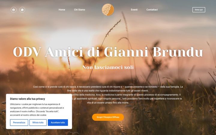 Screenshot of amicidigiannibrundu.org