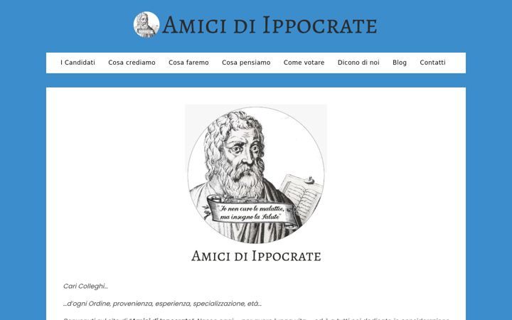Екранна снимка на amicidiippocrate.org