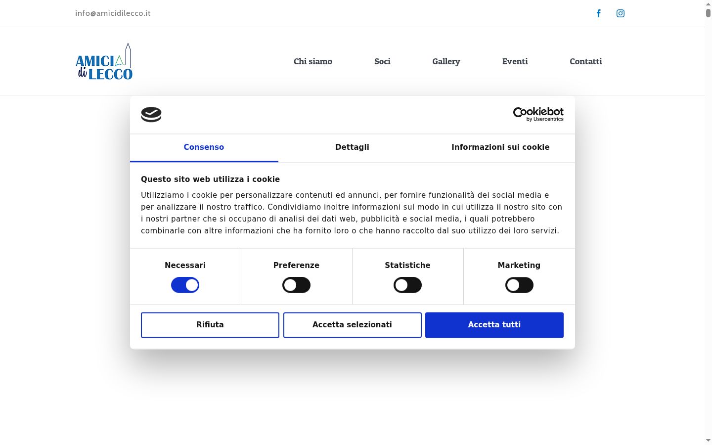 Screenshot van de toestemmingsbanner zoals getoond vóór enige interactie