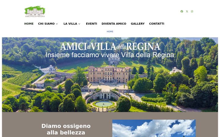 Screenshot of amicidivilladellaregina.com