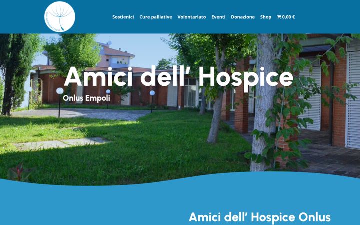 Kuvakaappaus sivustosta amicihospice.it