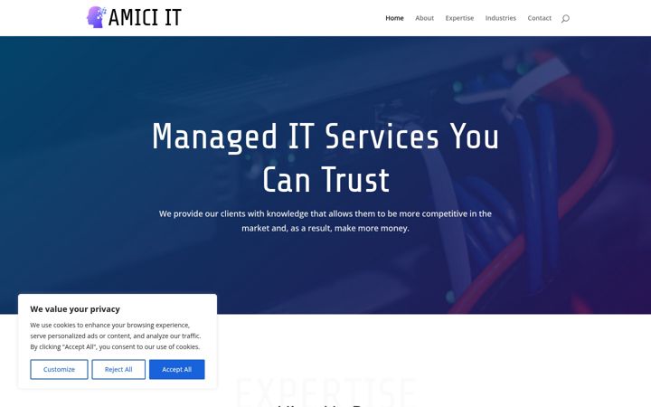 Screenshot of amiciit.com