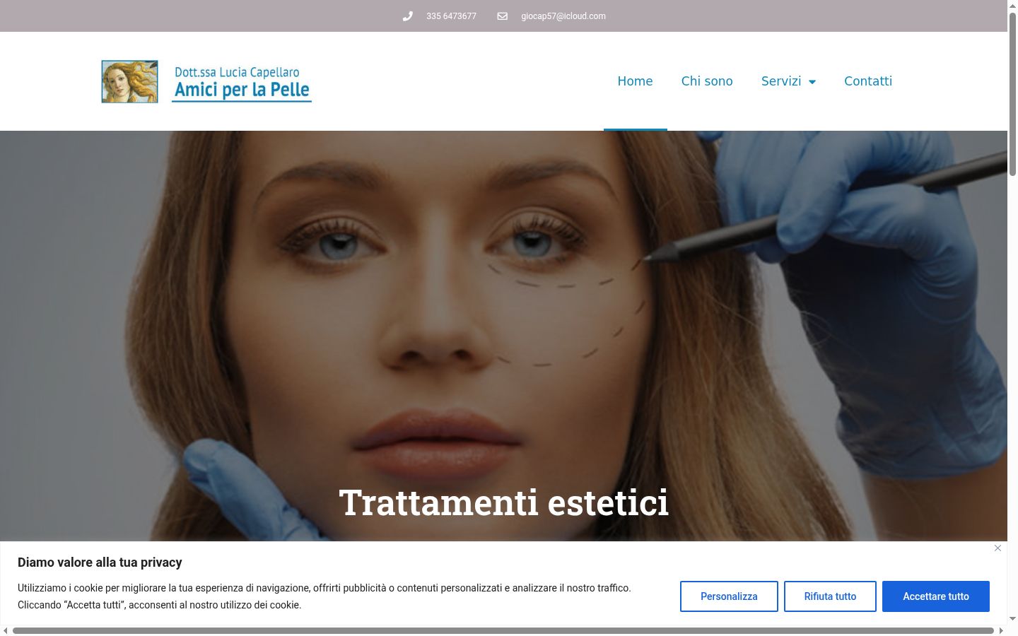 Kuvakaappaus suostumusbannerista, joka näytettiin ennen mitään vuorovaikutusta