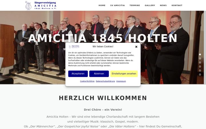 Ekraanipilt saidist amicitiaholten.de