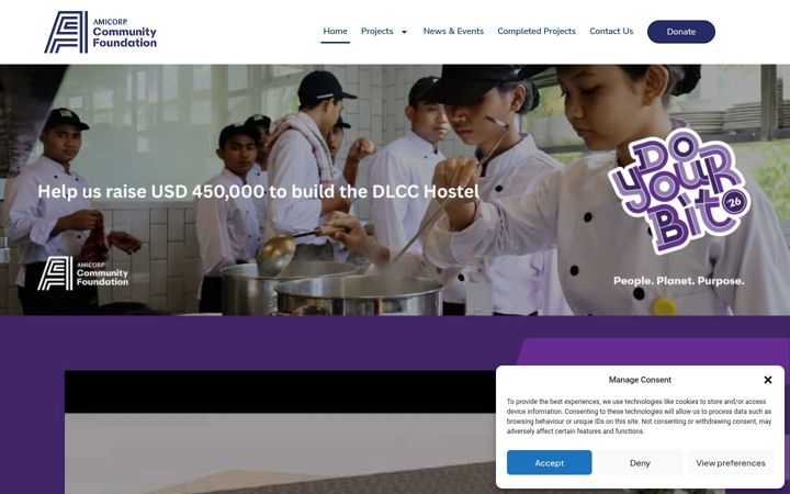 Zrzut ekranu amicorpcommunityfoundation.org