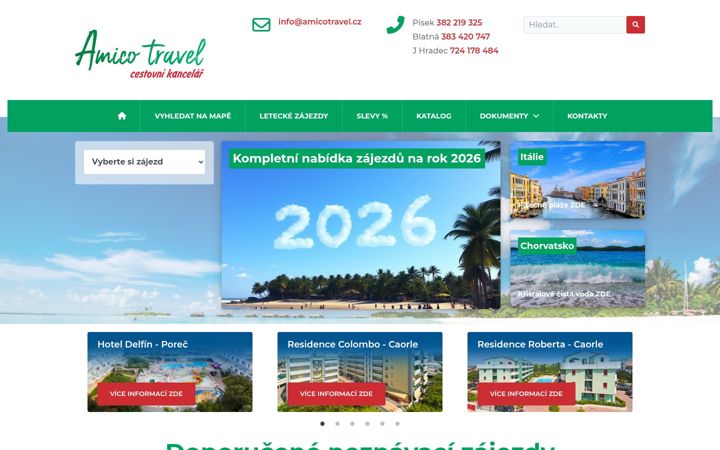 Screenshot of amicotravel.cz
