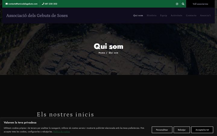 Screenshot of amicsdelsgebuts.com