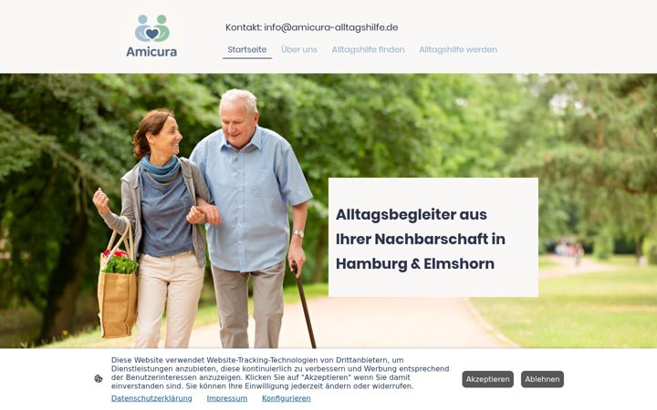 Screenshot of amicura-alltagshilfe.de