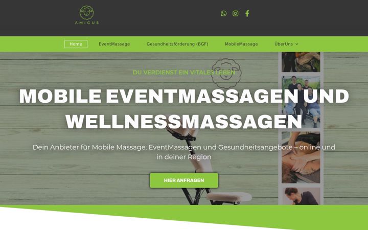 Screenshot of amicus-events.com