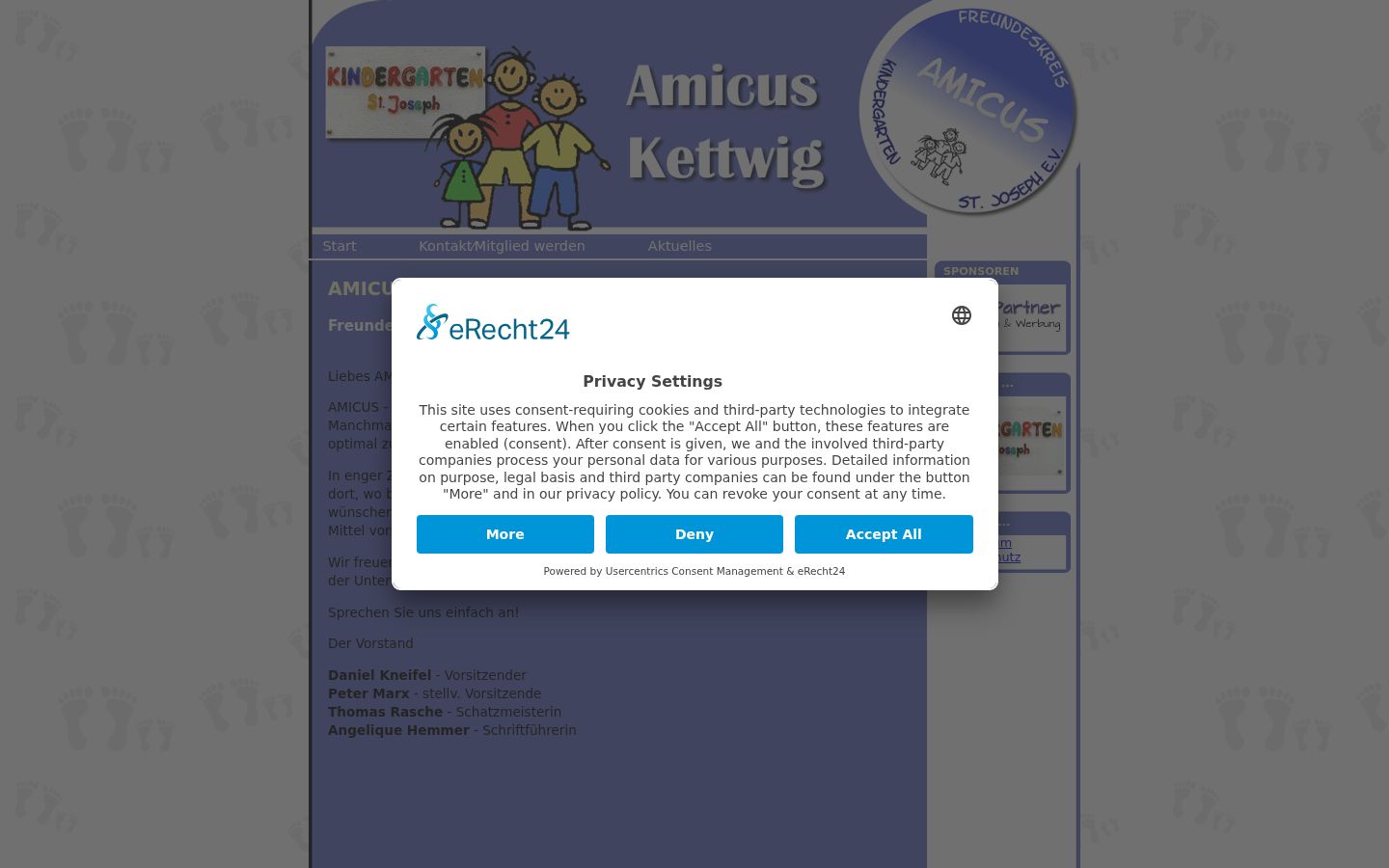 Sutikimo reklamjuostės, rodytos prieš bet kokią sąveiką, ekrano kopija