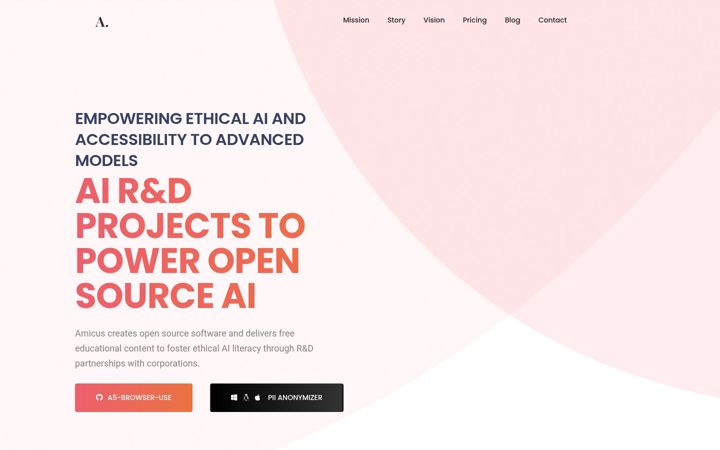 Screenshot of amicus5.org