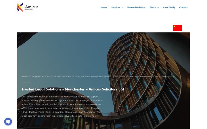 Zrzut ekranu amicussolicitors.co.uk