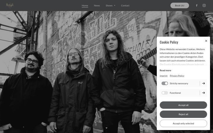 Screenshot of amidaband.com