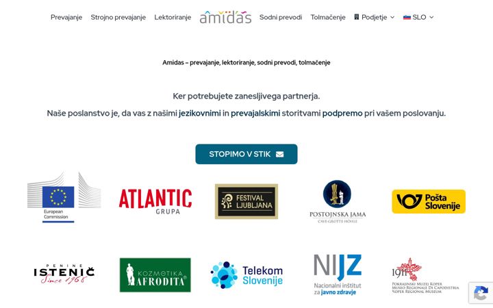 Ekrānuzņēmums no amidas.si