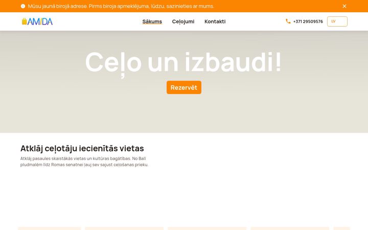 Screenshot of amidatour.lv