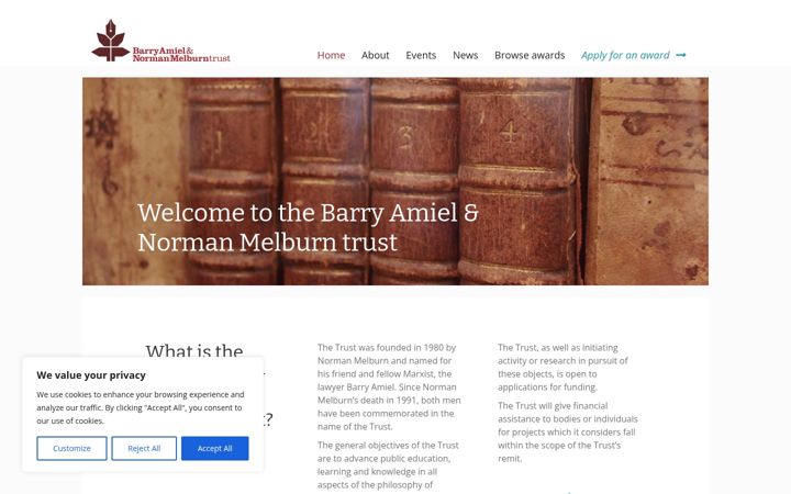 Screenshot of amielandmelburn.org.uk