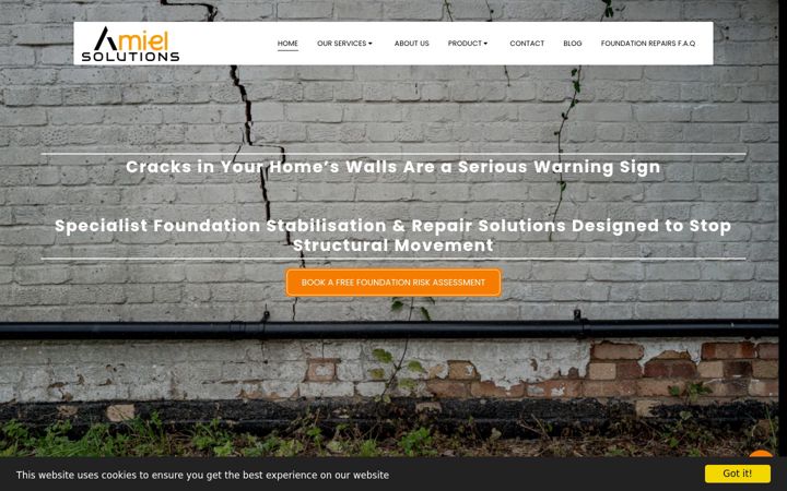 Screenshot of amielcs.co.za