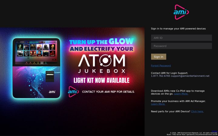 Screenshot of amientertainment.net