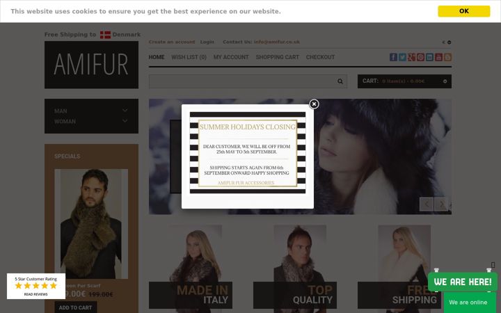 Screenshot of amifur.co.uk