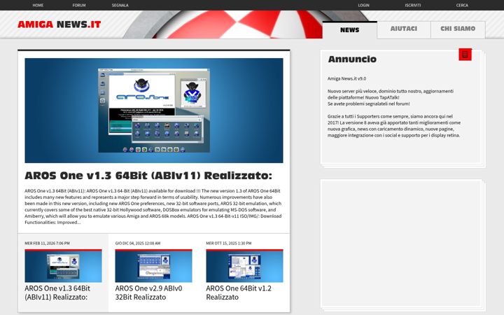 Snimka zaslona za amiganews.it