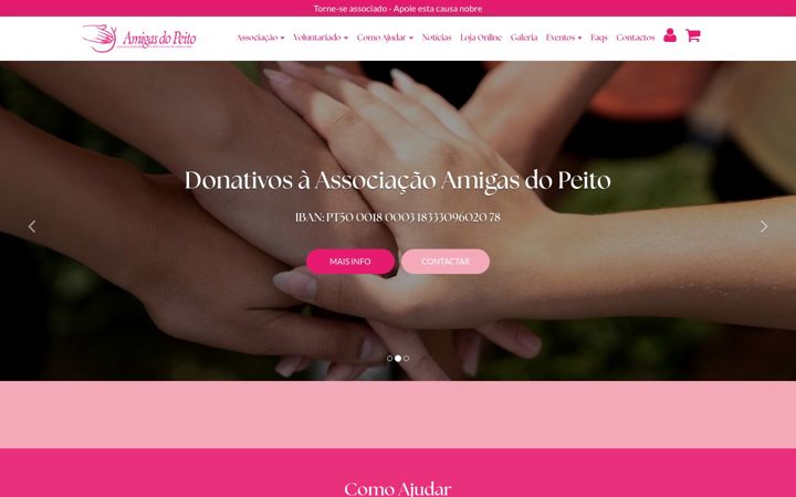Screenshot of amigasdopeito.pt