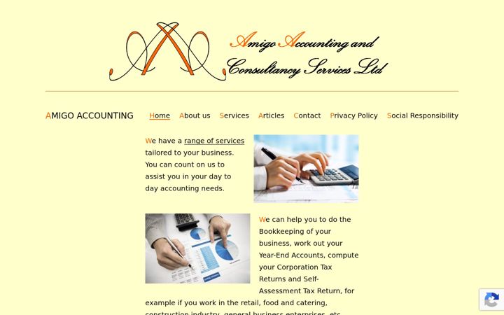 Screenshot of amigo-accounting.co.uk