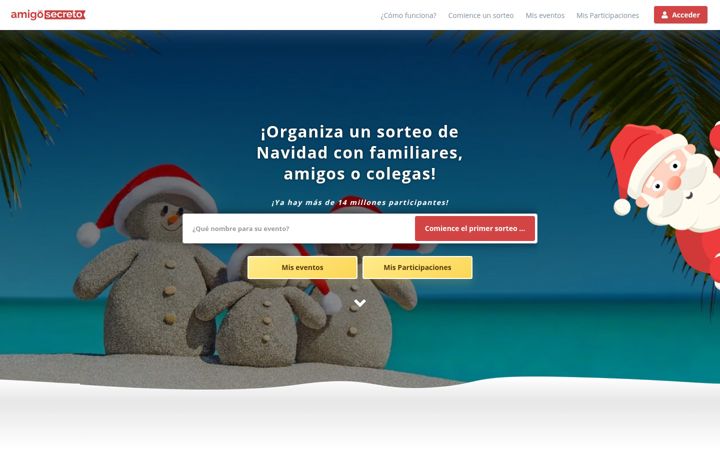 Screenshot of amigo-secreto.io