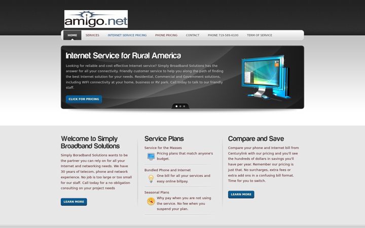 Screenshot of amigo.net