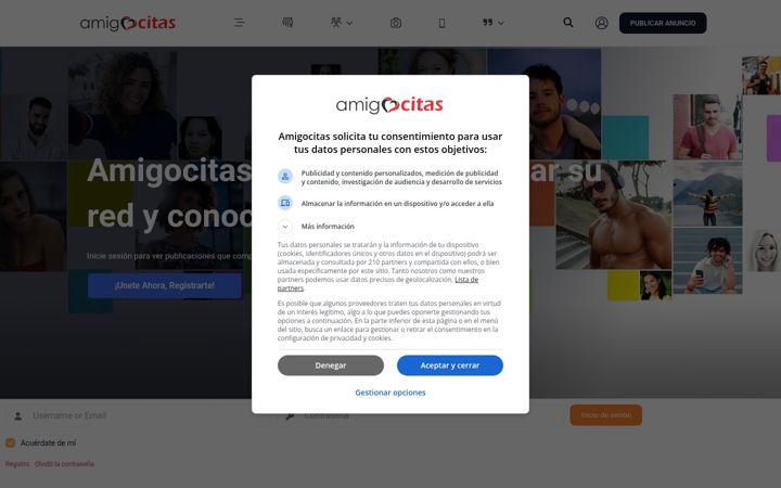 Screenshot of amigocitas.com