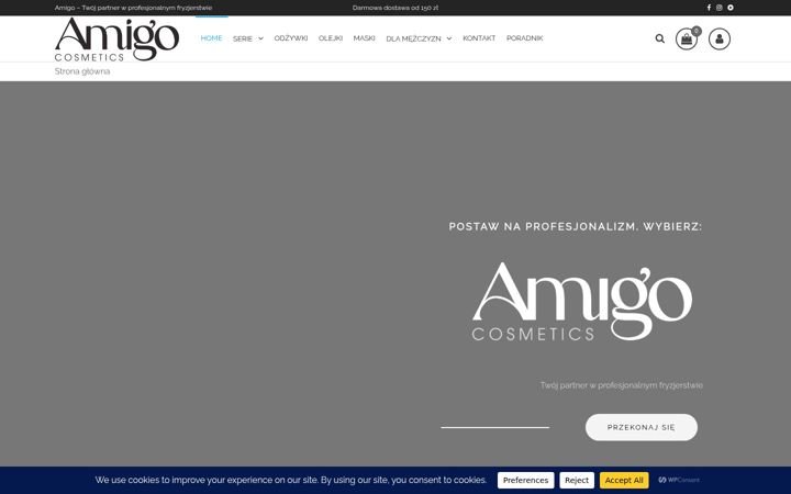 Skærmbillede af amigocosmetics.pl