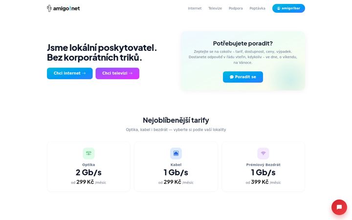 Screenshot of amigonet.cz