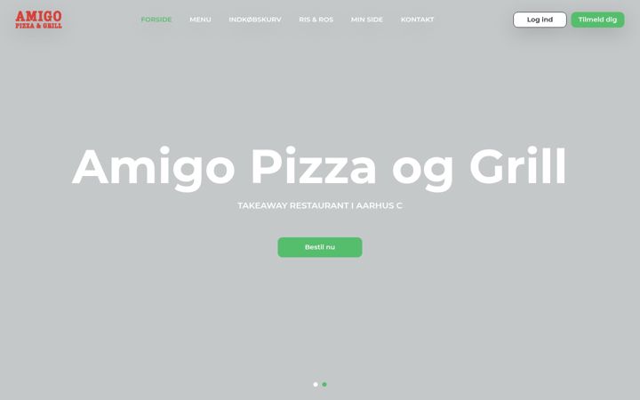 Screenshot of amigopizzagrill.dk