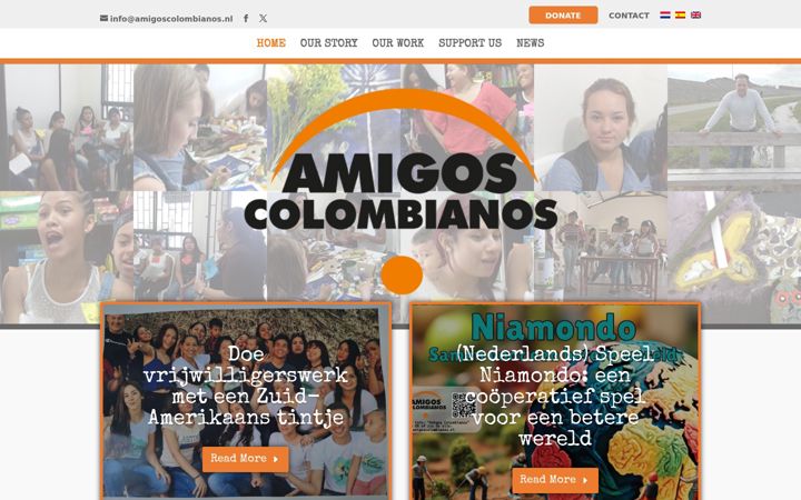 Captura de ecrã de amigoscolombianos.nl