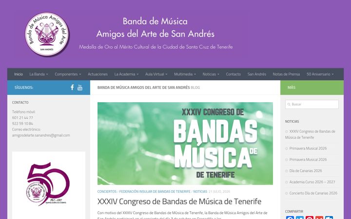 Screenshot of amigosdelartedesanandres.com