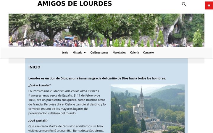Screenshot of amigosdelourdes.org