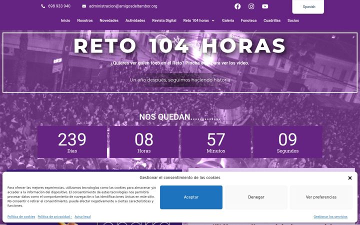 Screenshot of amigosdeltambor.org