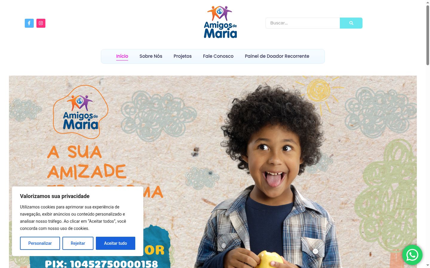 Screenshot του banner συγκατάθεσης που εμφανίστηκε πριν από οποιαδήποτε αλληλεπίδραση
