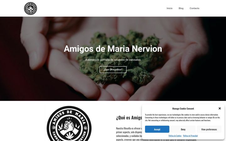 Screenshot of amigosdemarianervion.com