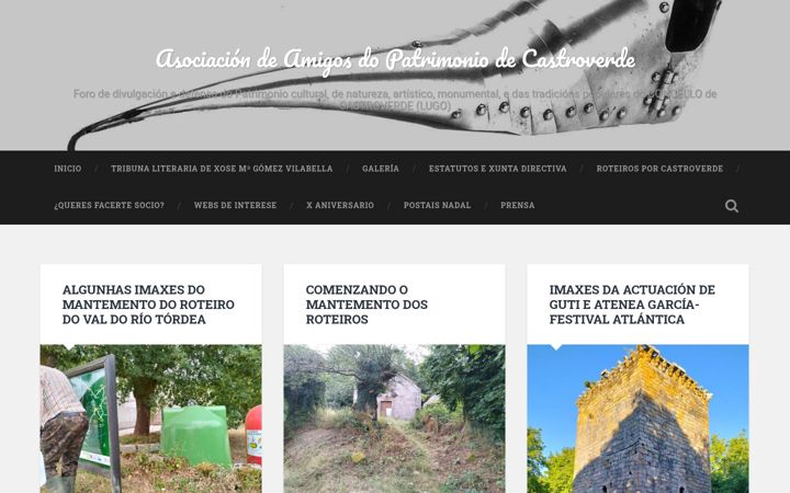 Screenshot of amigosdopatrimoniodecastroverde.gal